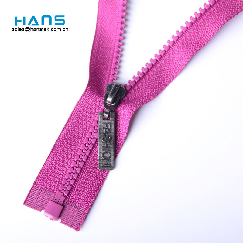 Hans Excelente calidad y precio razonable Colores mezclados Grandes dientes Cremallera