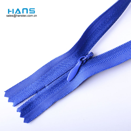 Hans precio barato colores mezclados cinta de malla invisible cremallera