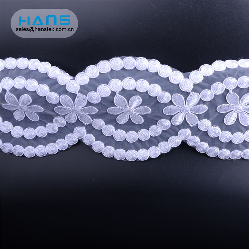 Adorno de encaje bordado elegante vendedor caliente Hans