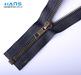 Chaqueta de cuero de alta resistencia Hans New Metal Zipper