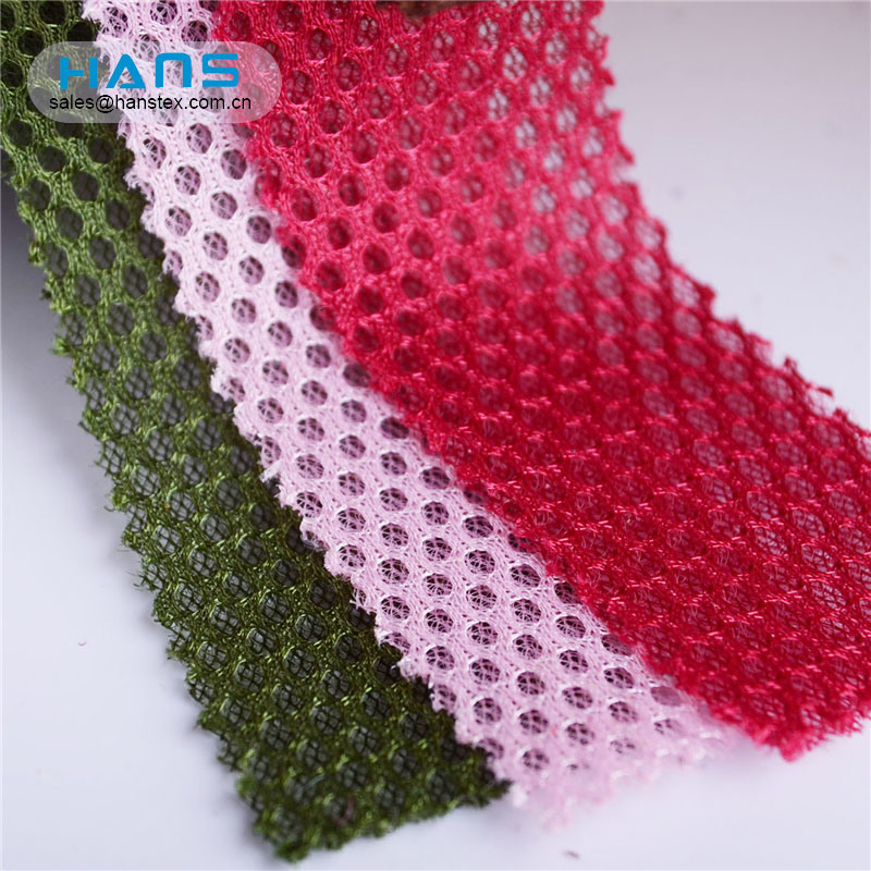 Hans Made in China Polyester Stiff Poly tejido de malla antimicrobiano