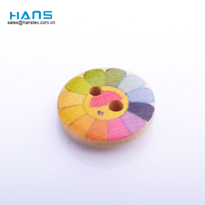 Hans Fast Delivery Sewing Plating Colors Botones de madera personalizados