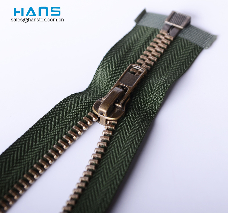 Hans New Zipper de metal personalizado bien diseñado, con colores mezclados