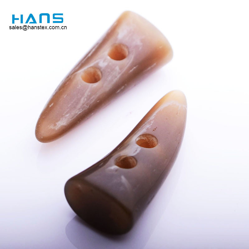 Botón de cuerno de buey de imitación de resina de lujo Hans