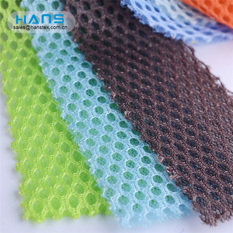 Hans Made in China Polyester Stiff Poly tejido de malla antimicrobiano