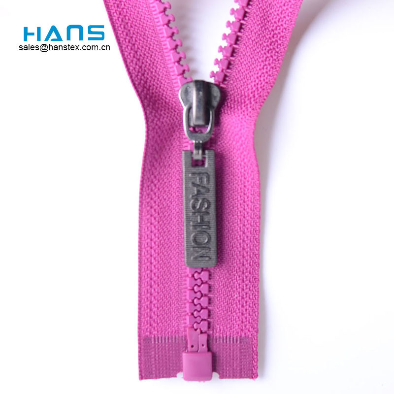 Hans Excelente calidad y precio razonable Colores mezclados Grandes dientes Cremallera