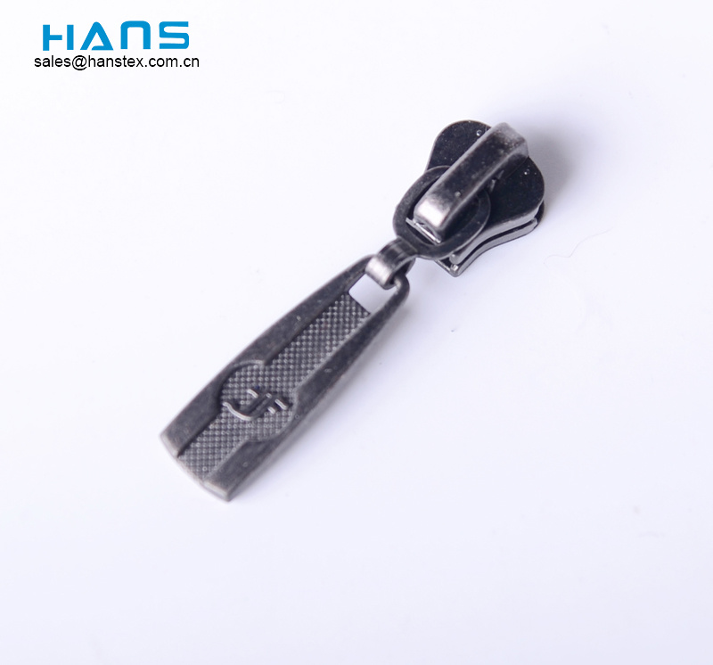 Hans Good Quality Custom Cóncava Logo Zipper Puller Slider